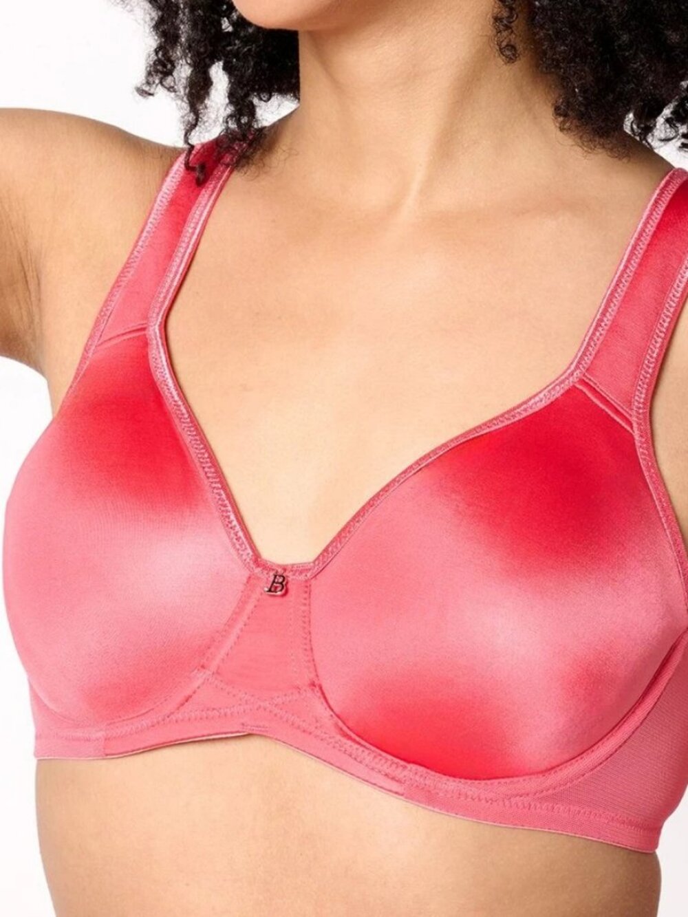 Breezies Signature Shine Unlined Underwire Support Bra 42B Honeysuckle